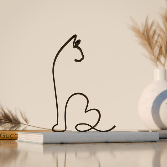 Siamese Cat - Line Art Figure