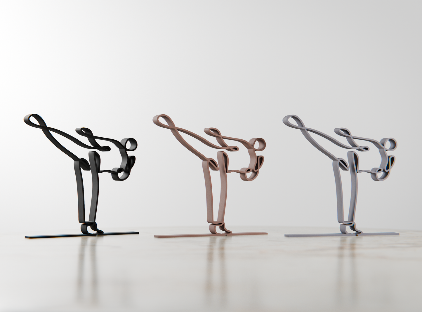 Taekwondo Practitioner - Customized Line Art Figure