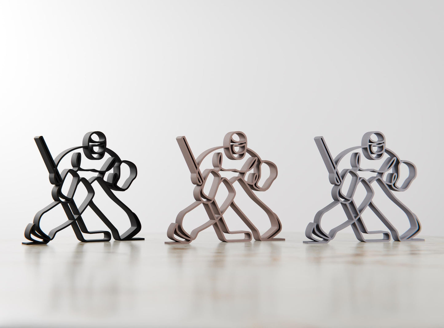 Hockey Goalie - Customized Line Art Figure