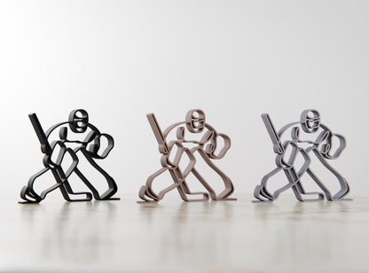 Hockey Goalie - Customized Line Art Figure