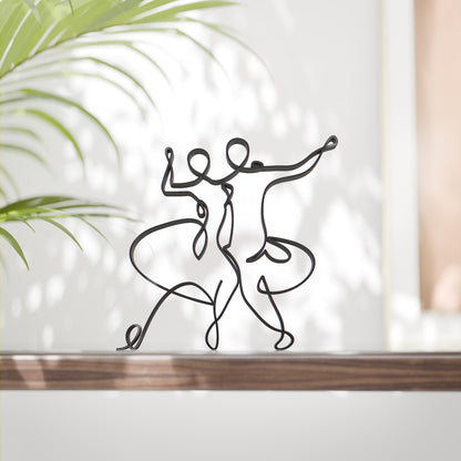Salsa Dancers - Line Art Figure