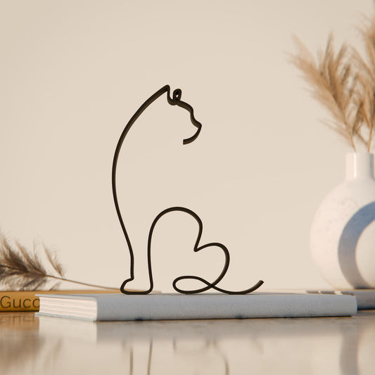 Persian Cat - Line Art Figure