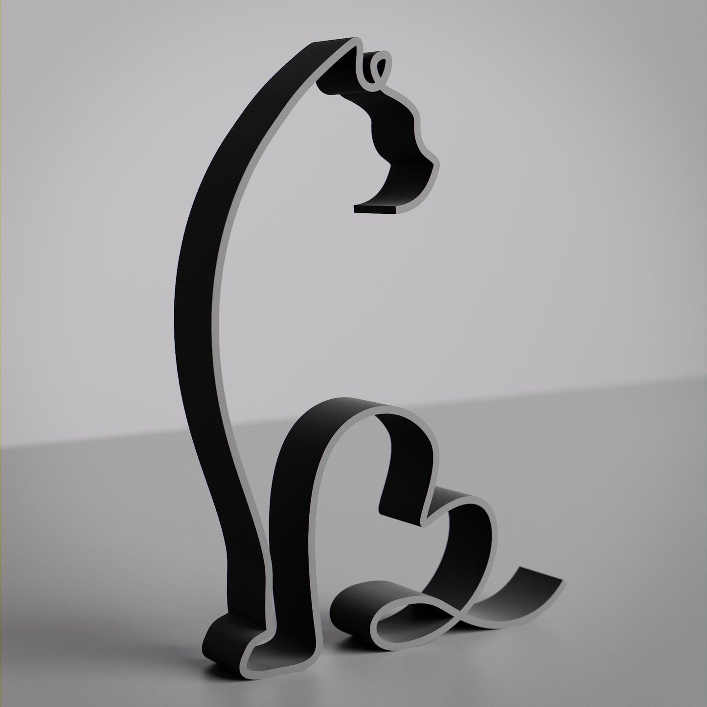 Persian Cat - Line Art Figure