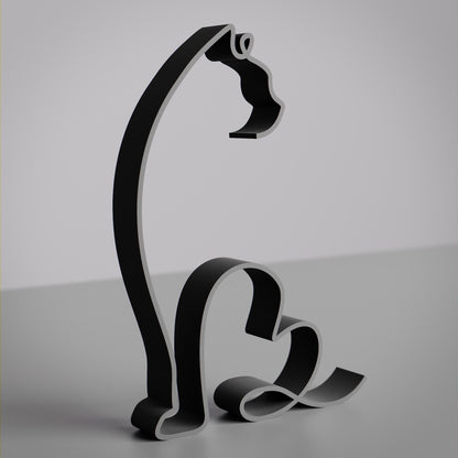 Persian Cat - Line Art Figure
