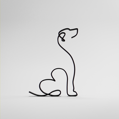 Rhodesian Ridgeback  - Line Art Figure