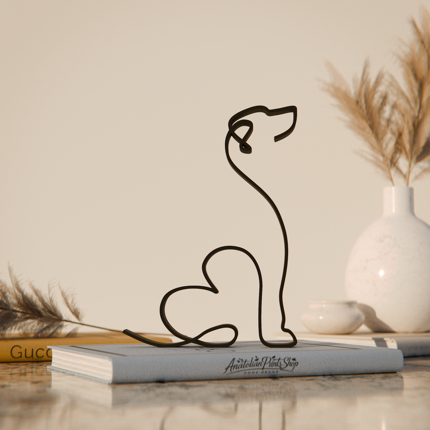 Rhodesian Ridgeback  - Line Art Figure