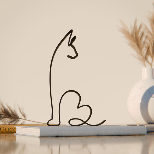 Sphynx Cat - Line Art Figure