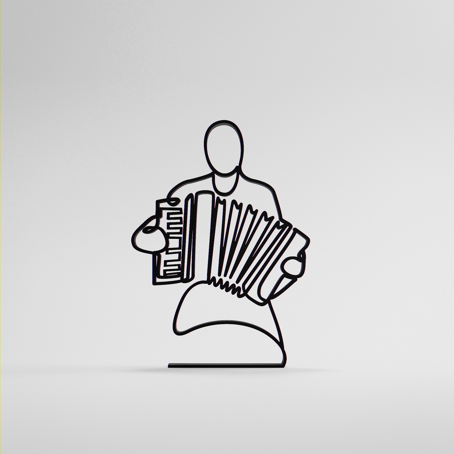 Accordion Player - Customized Line Art Figure