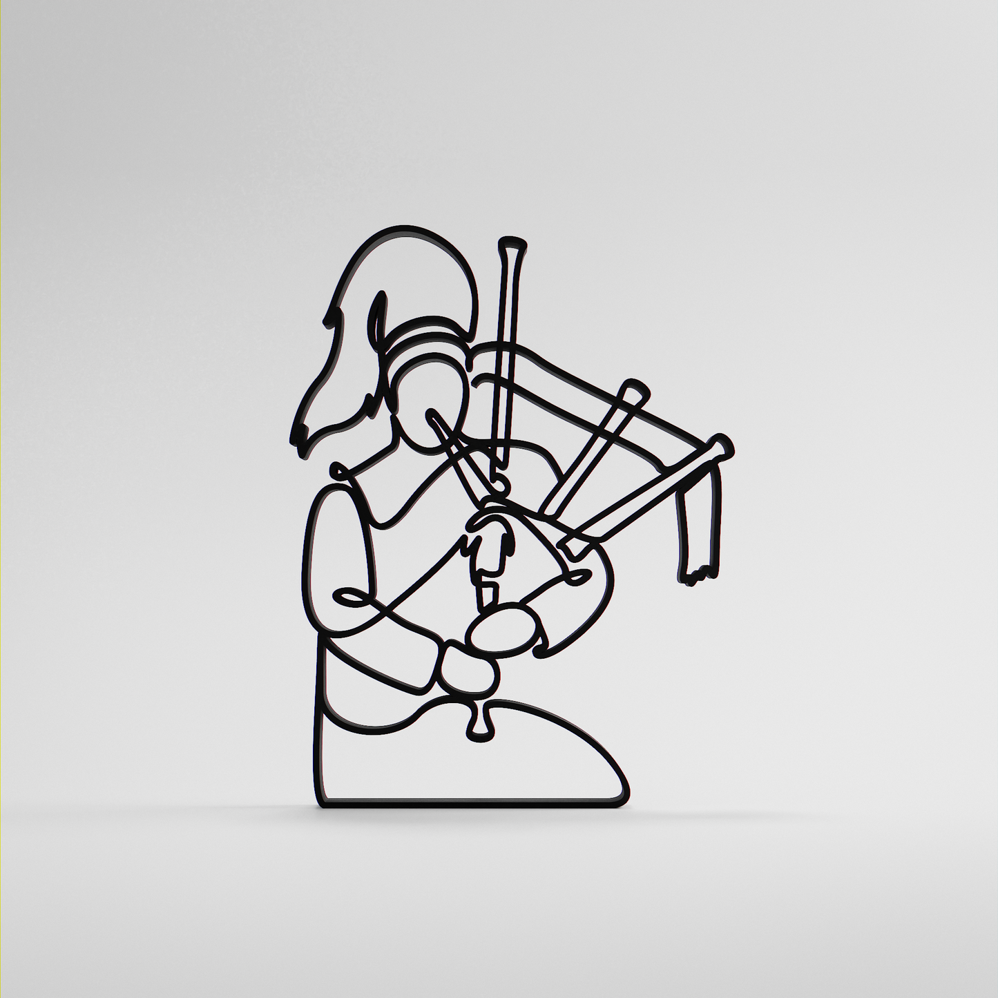 Bagpipe Player - Customized Line Art Figure