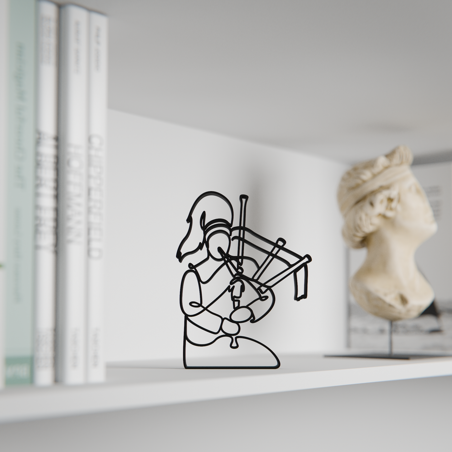 Bagpipe Player - Customized Line Art Figure