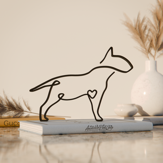 Bull Terrier  - Line Art Figure