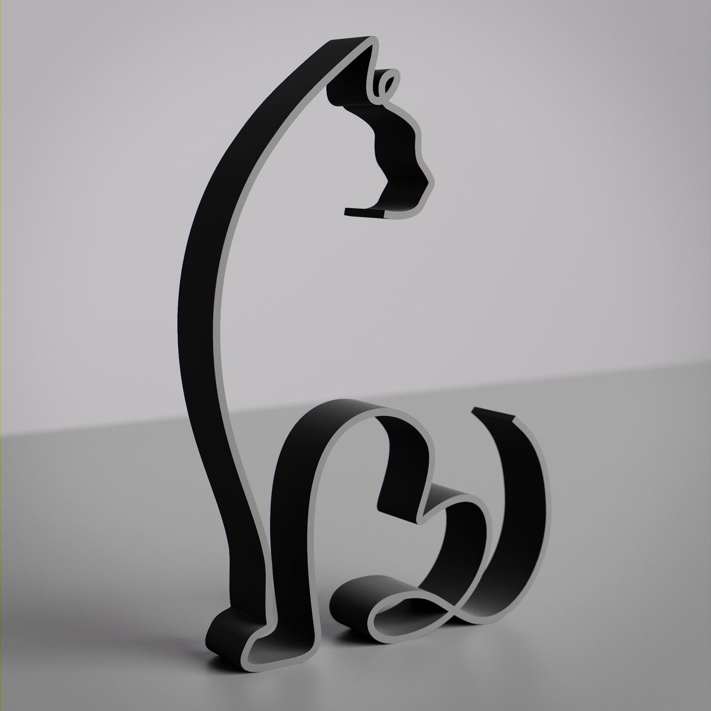 Ragdoll Cat - Line Art Figure