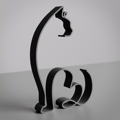 Ragdoll Cat - Line Art Figure