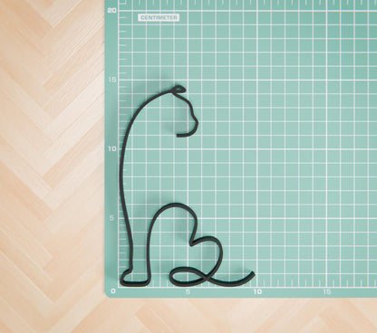 Scottish Fold Shorthair Cat - Line Art Figure