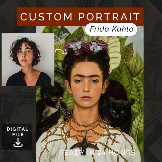 Anatolian HandsCustomized KAHLO's Self Portrait from Photo, Turn Me Into a Kahlo Painting | Custom Portrait Gift | Valentines Day| Digital Download