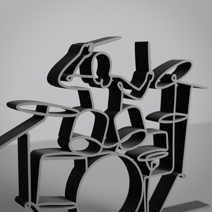 Drummer - Customized Line Art Figure
