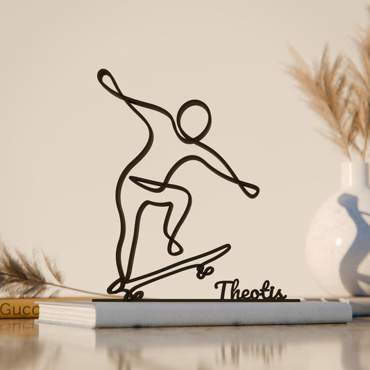 Skater - Customized Line Art Figure