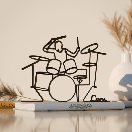Drummer - Customized Line Art Figure