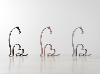 Scottish Fold Shorthair Cat - Line Art Figure
