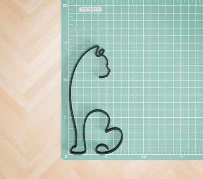 Manx Shorthair Cat - Line Art Figure
