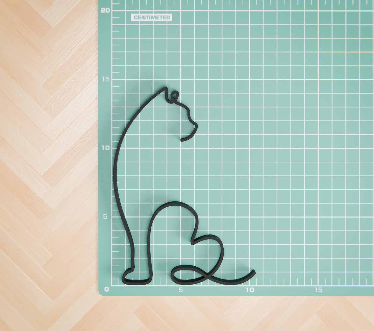 Persian Cat - Line Art Figure