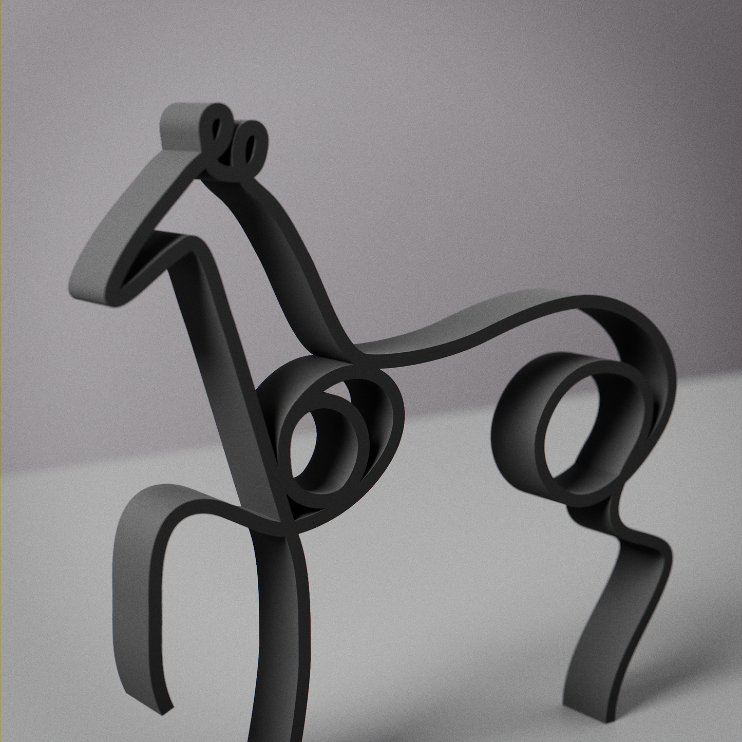 Picasso's Horse - Line Art Figure