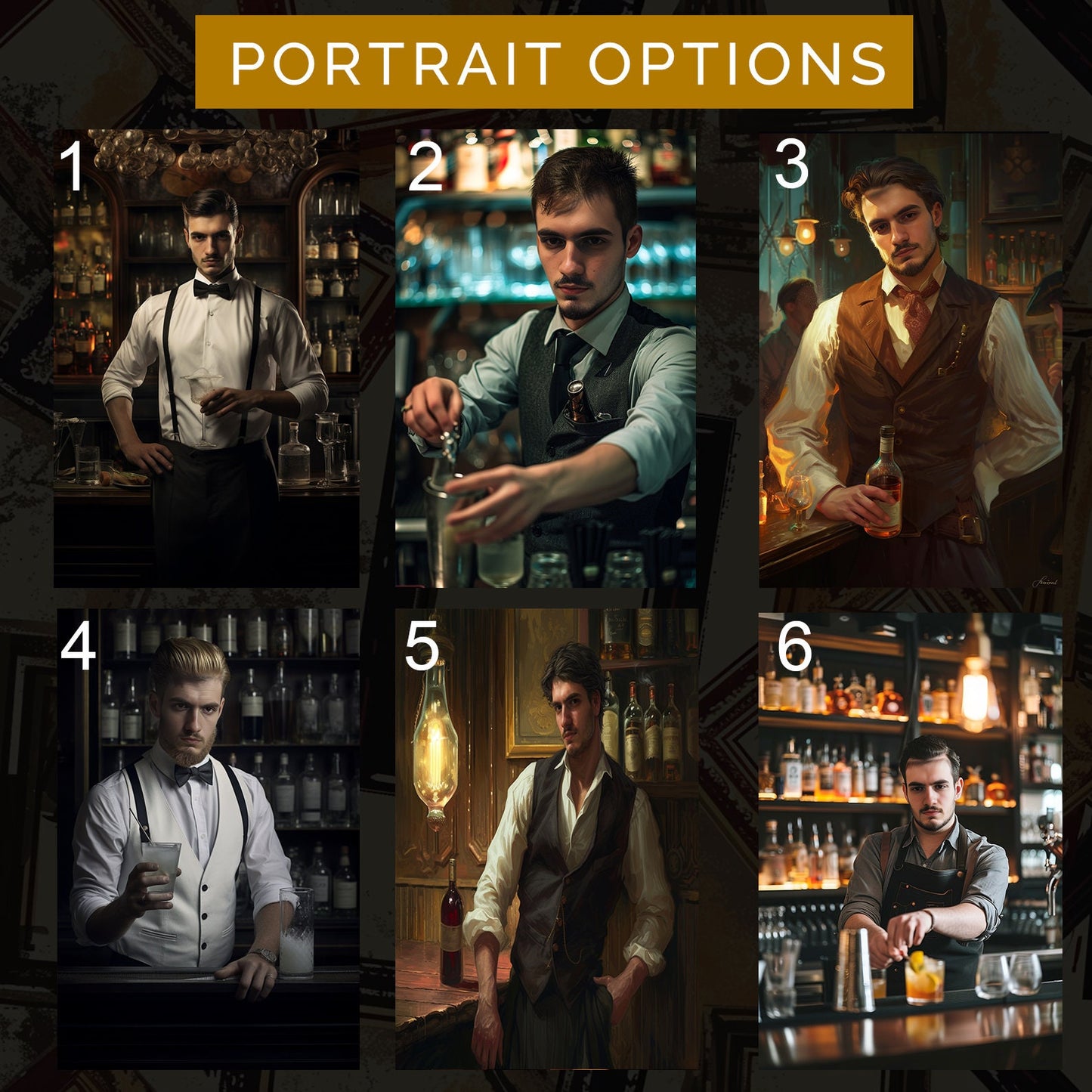 Customized Barman Portrait from Photo, Turn Me Into a Barman | Custom Portrait Gift | Valentines Day Gift |  Digital Download