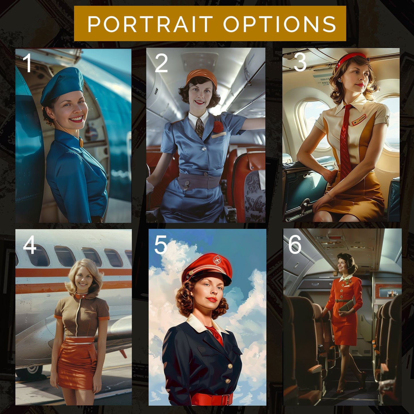 Customized Flight Attendant Portrait from Photo, Turn Me Into an Air Host | Custom Portrait Gift | Valentines Day Gift |  Digital Download