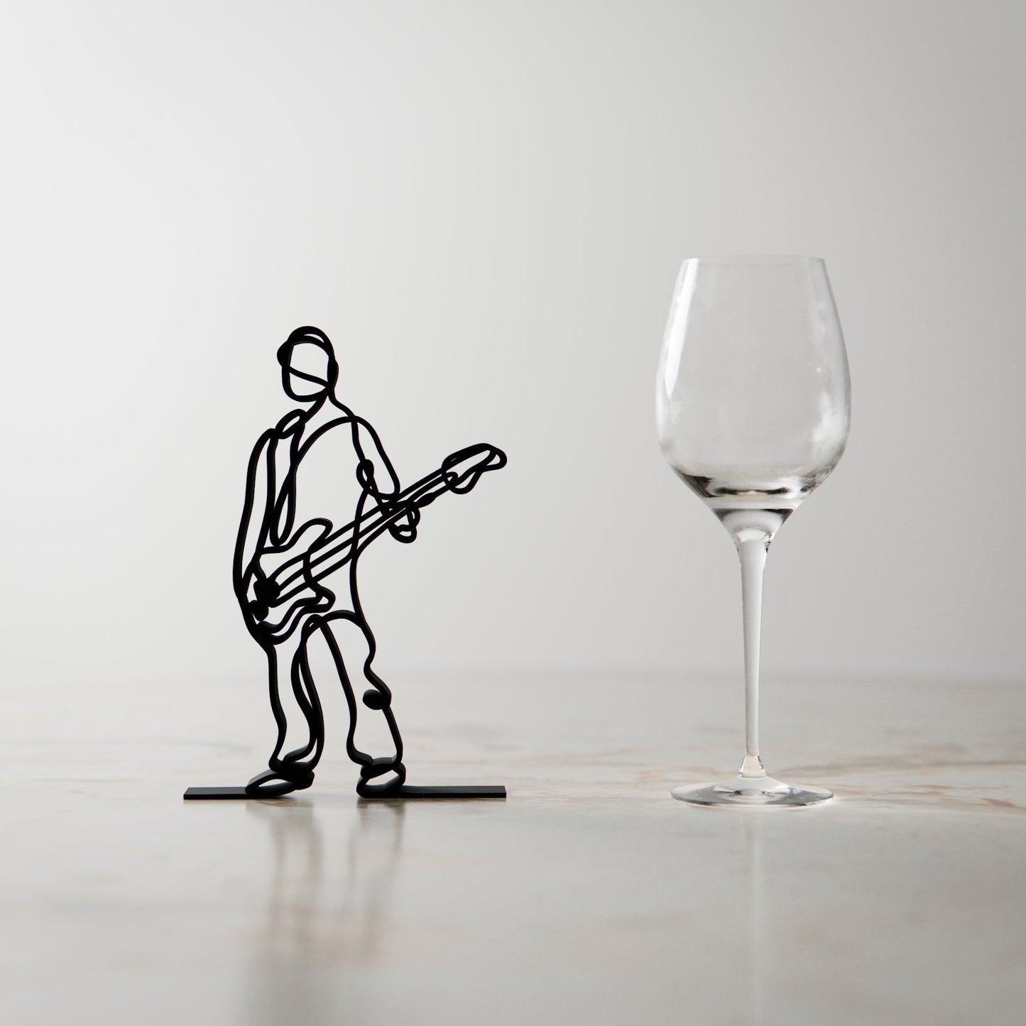 Bass Guitarist - Customized Line Art Figure