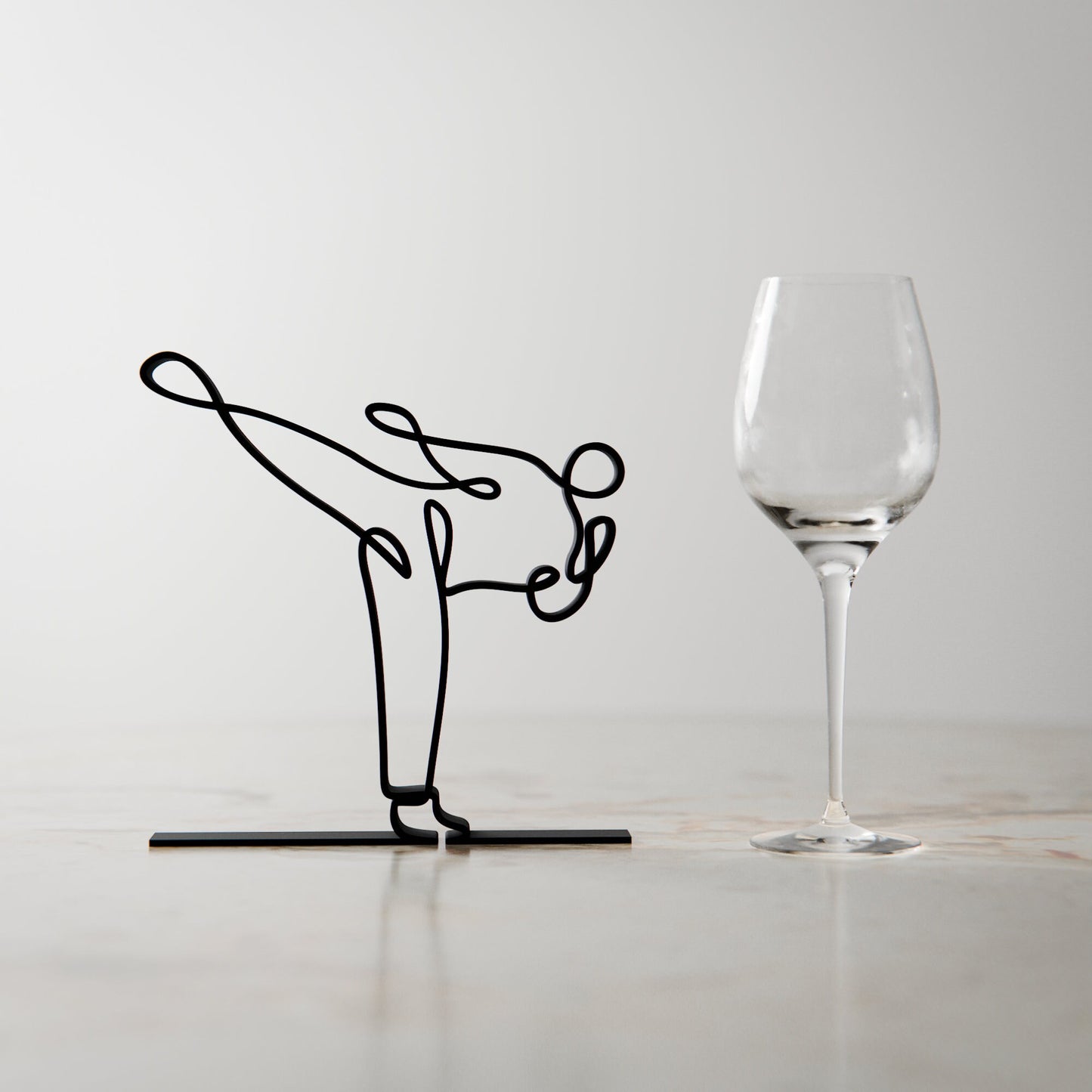 Taekwondo Practitioner - Customized Line Art Figure