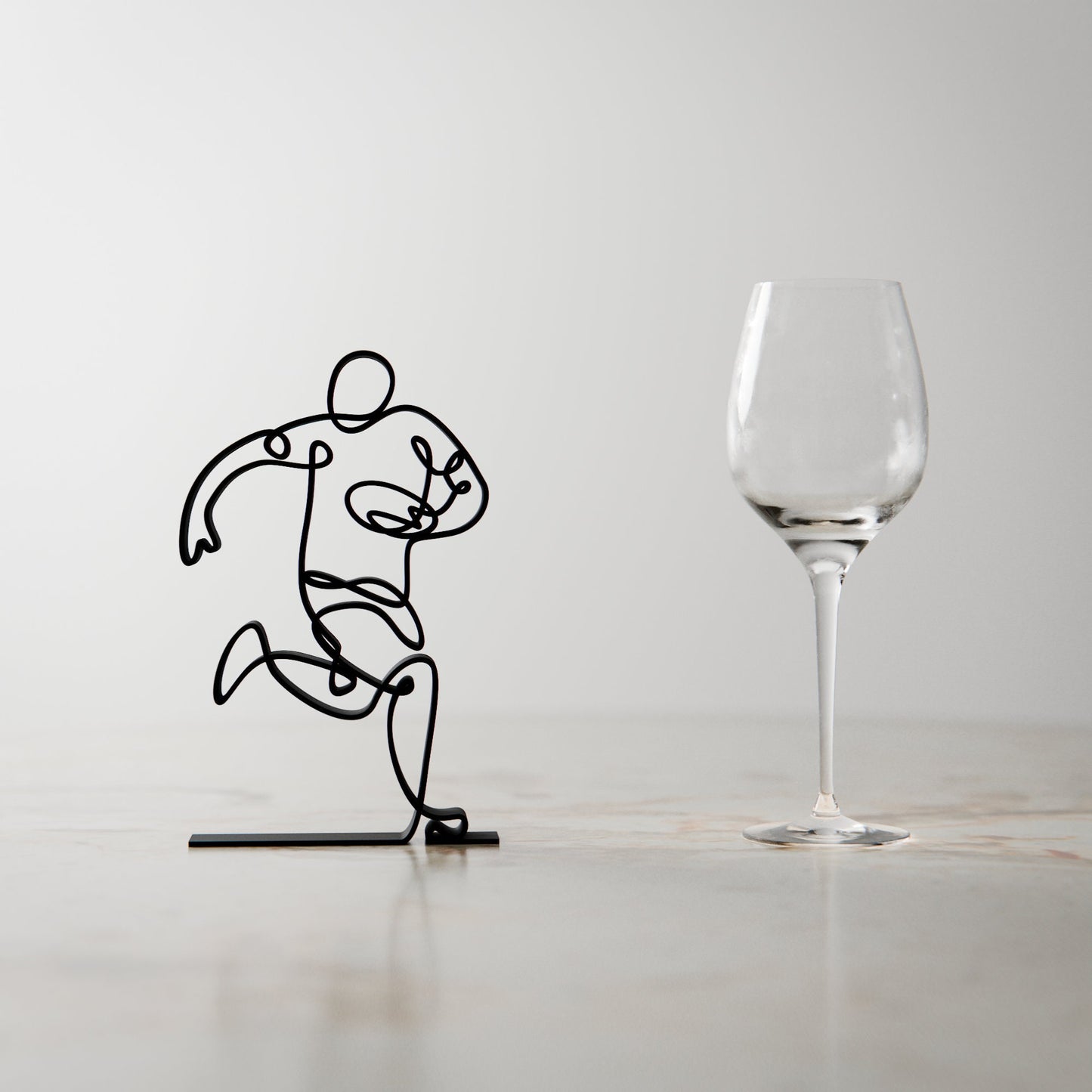 Rugby Player - Customized One-Line Figure