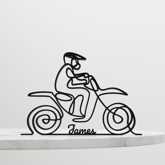 Dirtbiker - Customized Line Art Figure