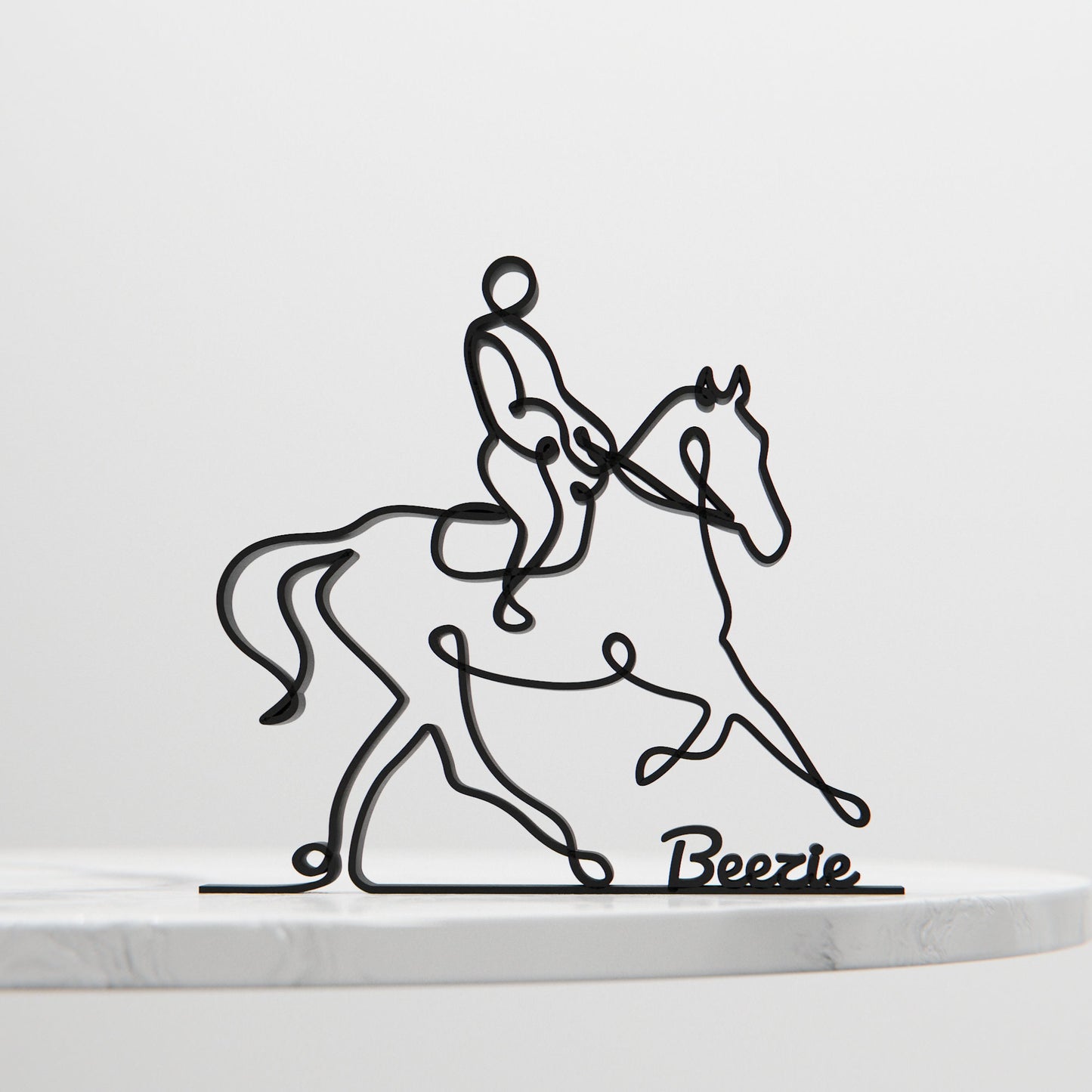 Equestrian - Customized Line Art Figure