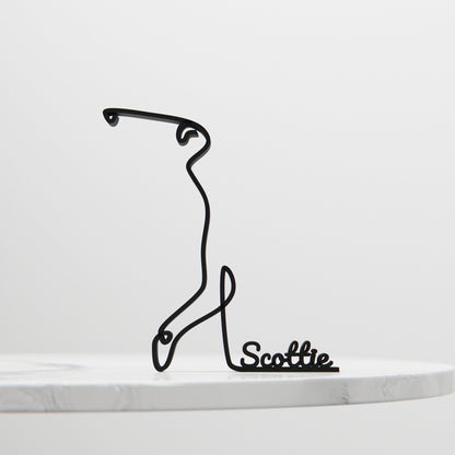 Golf Player - Customized Line Art Figure