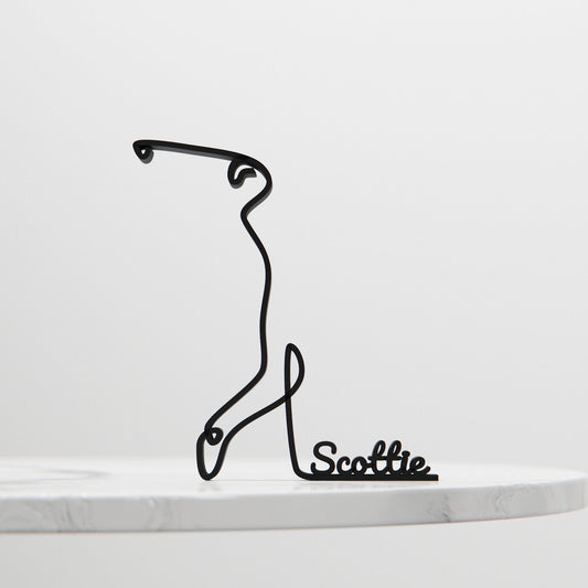 Golf Player - Customized Line Art Figure