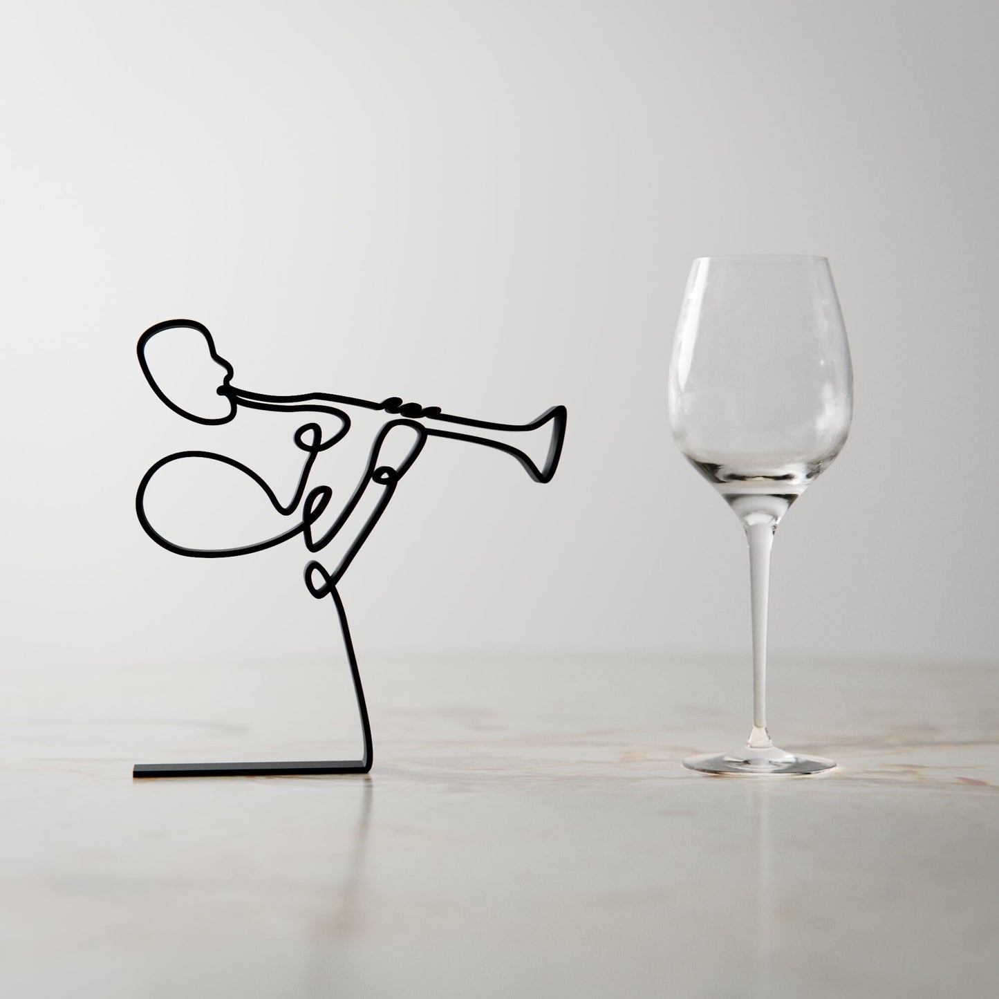 Clarinet Player - Customized Line Art Figure