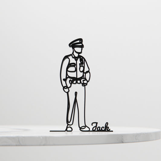 Policeman/Police Officer - Customized Line Art Figure