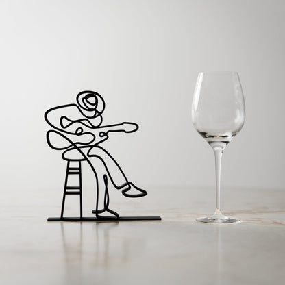 Acoustic Guitarist - Customized Line Art Figure