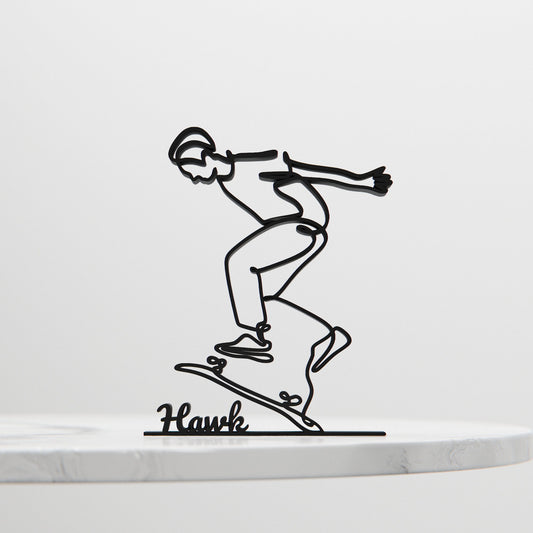 Skater - Customized Line Art Figure