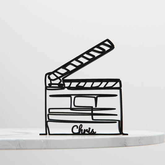 Movie Clapboard - Customized Line Art Figure