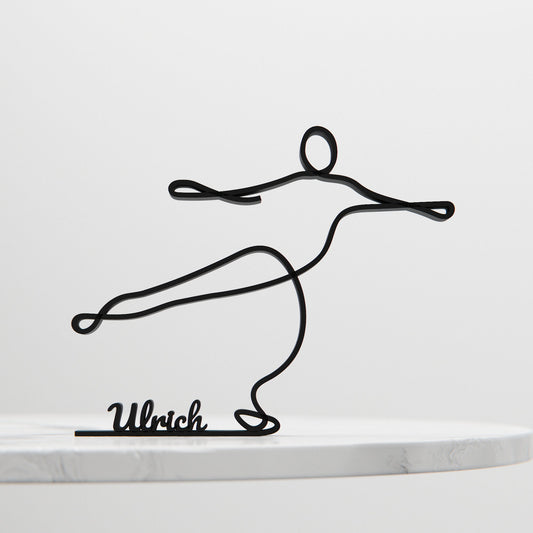 Figure Skater - Customized Line Art Figure