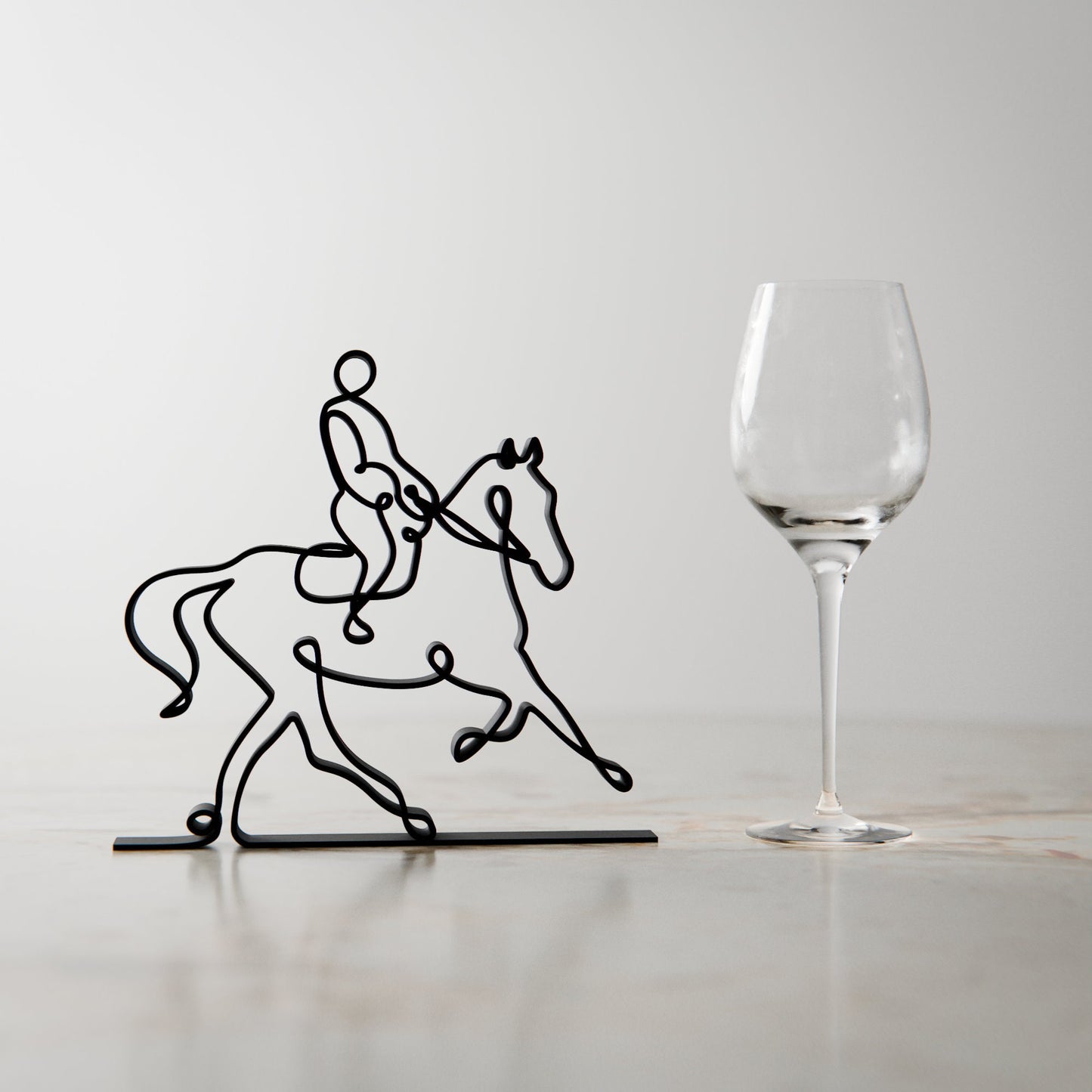 Equestrian - Customized Line Art Figure