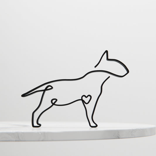 Bull Terrier  - Line Art Figure