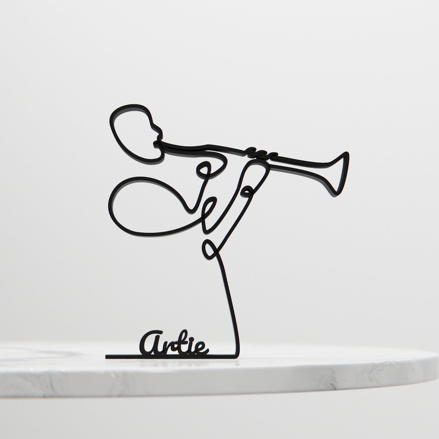 Clarinet Player - Customized Line Art Figure