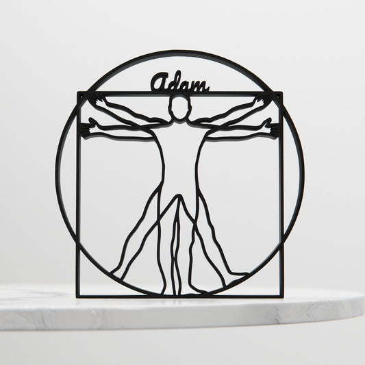 Vitruvian Man - Customized Line Art Figure