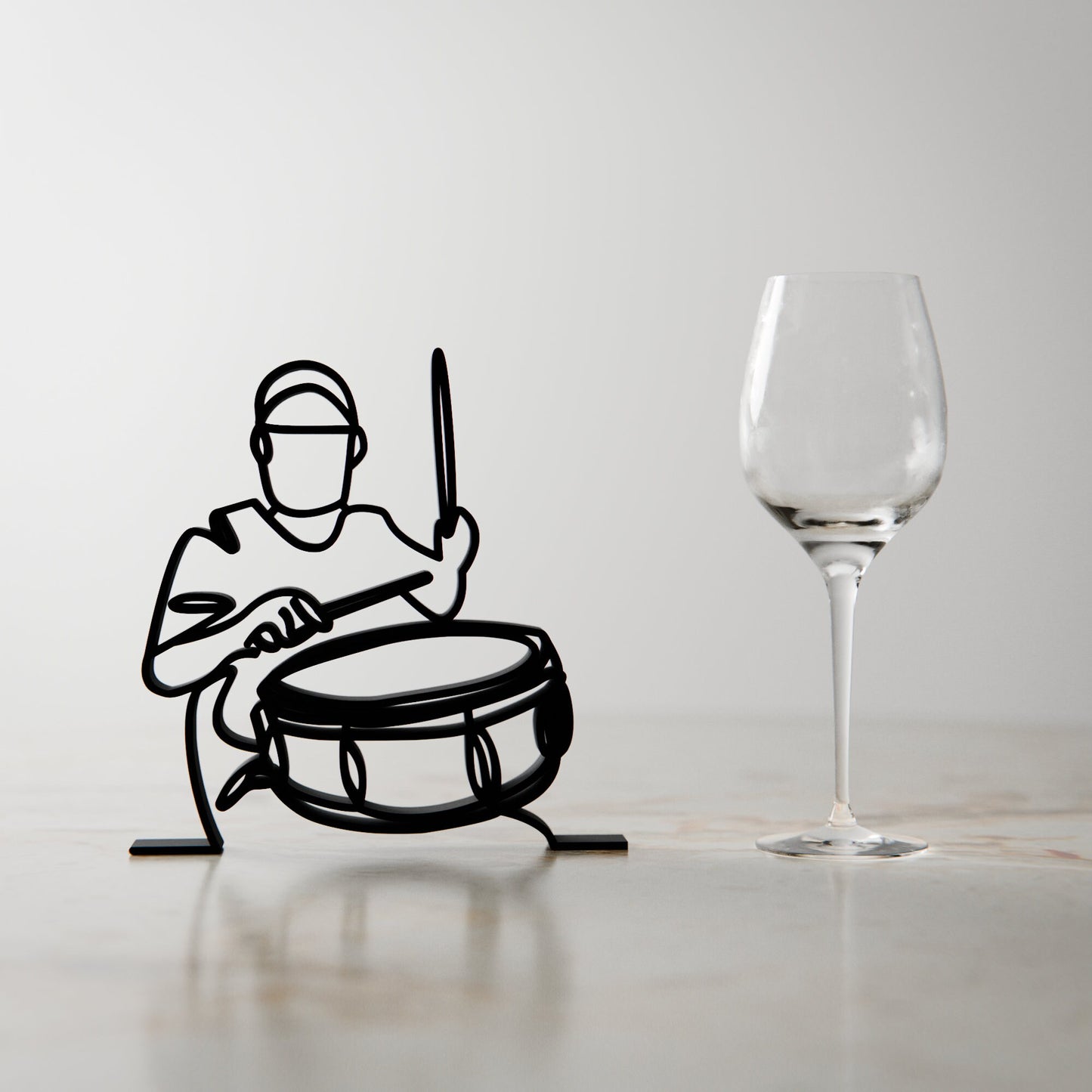 Snare Drummer - Customized Line Art Figure