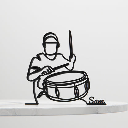 Snare Drummer - Customized Line Art Figure