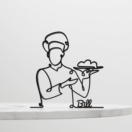 Chef - Customized Line Art Figure