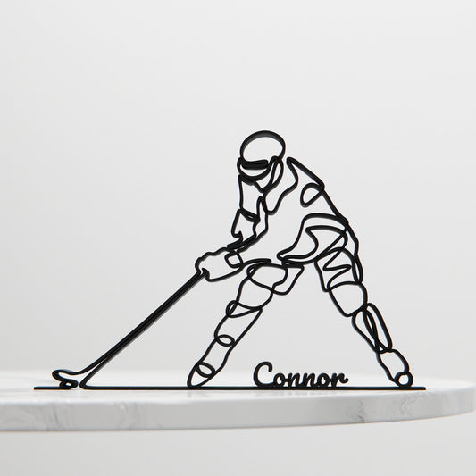 NHL Hockey Player - Customized Line Art Figure