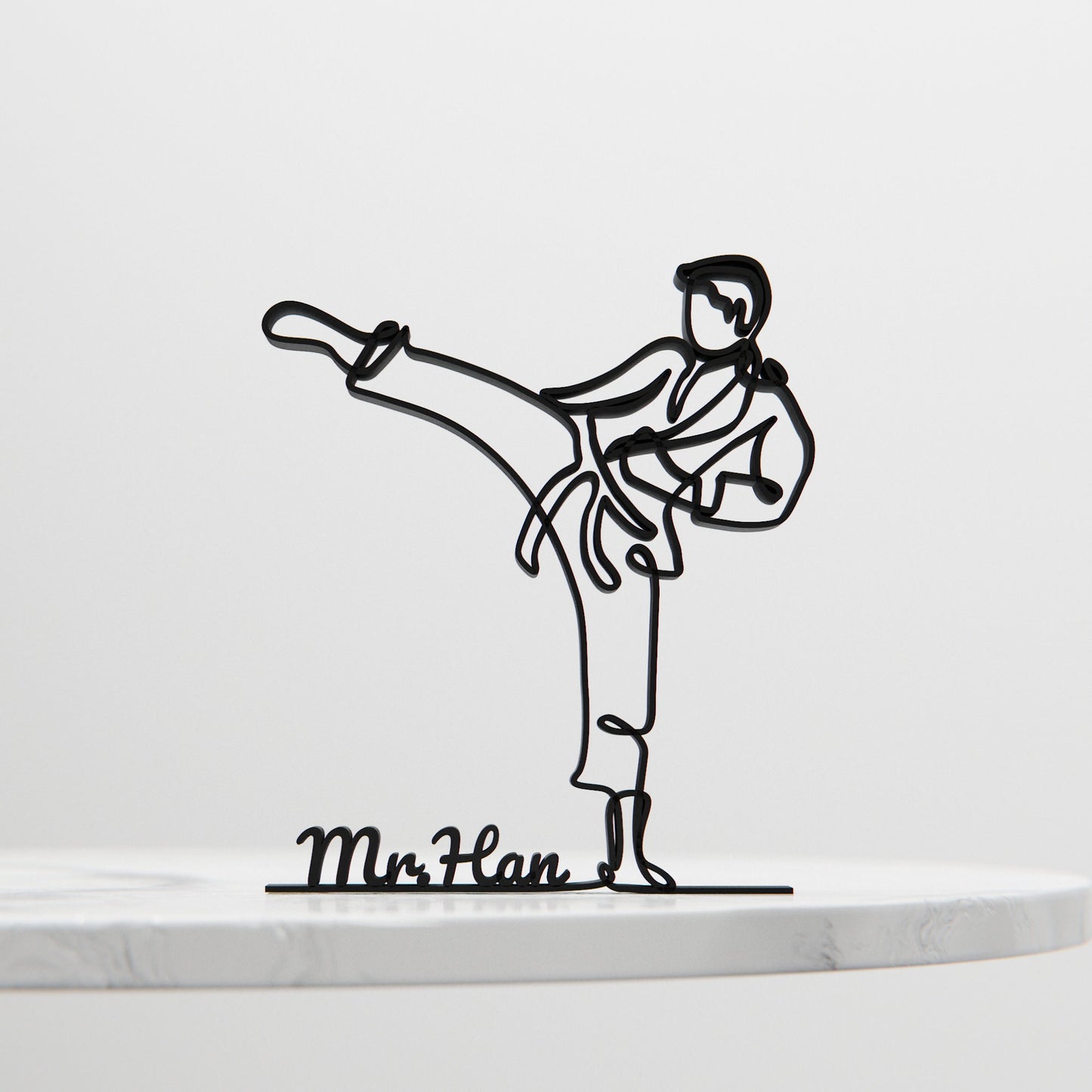 Karate Man - Customized Line Art Figure